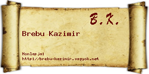 Brebu Kazimir névjegykártya